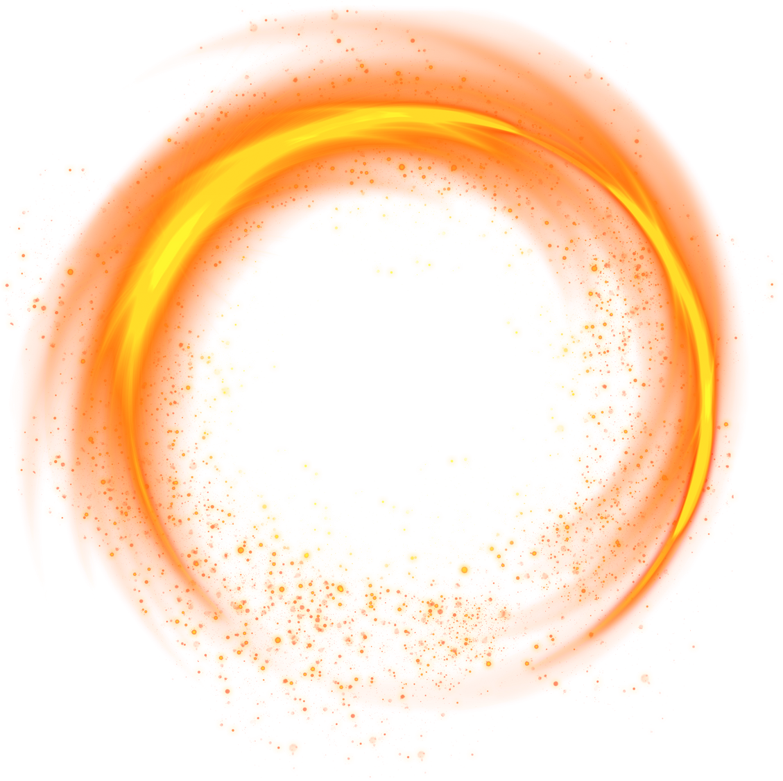 Glowing Light Circle on Fire